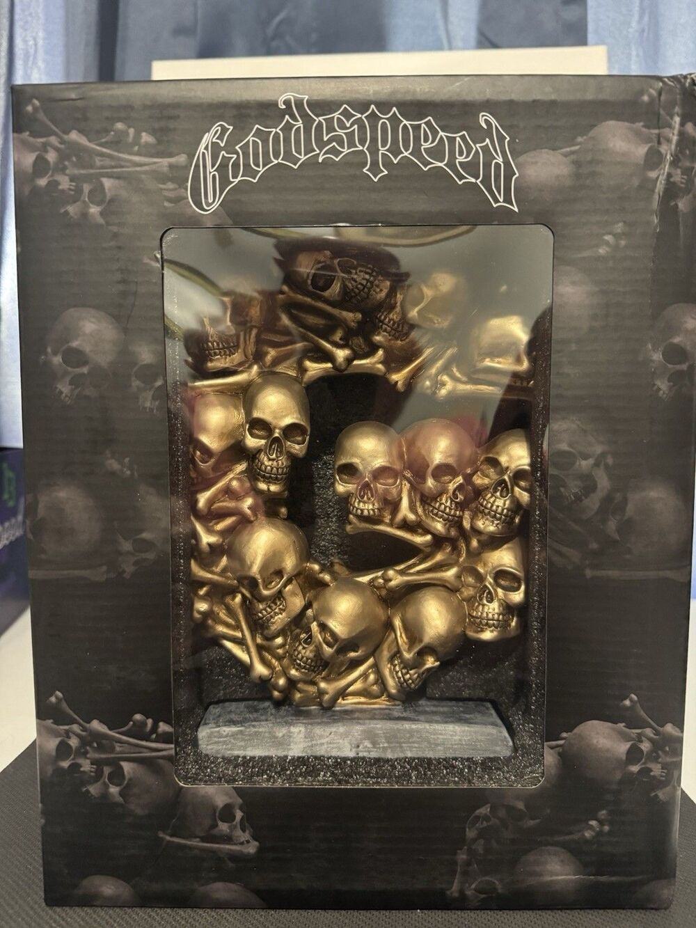 Godspeed Very Rare Discontinued Skull & Bones G Statue/Trophie and Original Box